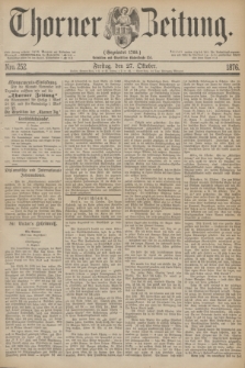Thorner Zeitung : Gegründet 1760. 1876, Nro. 252 (27 Oktober)