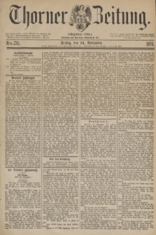 Thorner Zeitung : Gegründet 1760. 1876, Nro. 276 (24 November) + dod.