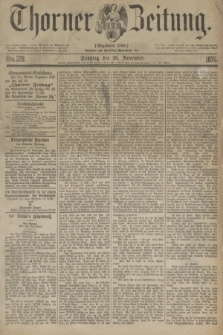 Thorner Zeitung : Gegründet 1760. 1876, Nro. 278 (26 November) + dod.