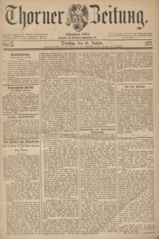 Thorner Zeitung : Gegründet 1760. 1877, Nro. 12 (16 Januar)