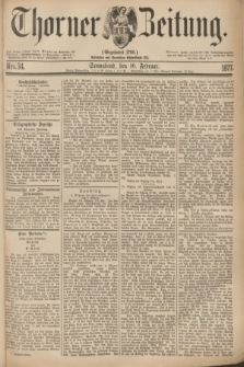 Thorner Zeitung : Gegründet 1760. 1877, Nro. 34 (10 Februar)