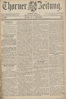 Thorner Zeitung : Gegründet 1760. 1877, Nro. 208 (7 September)