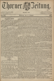 Thorner Zeitung : Begründet 1760. 1877, Nro. 242 (17 Oktober)