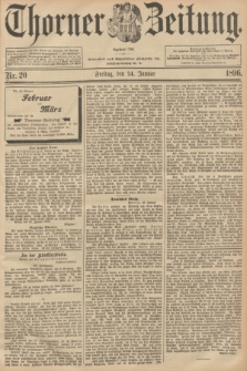 Thorner Zeitung : Begründet 1760. 1896, Nr. 20 (24 Januar)