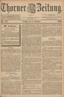 Thorner Zeitung : Begründet 1760. 1896, Nr. 223 (22 September)