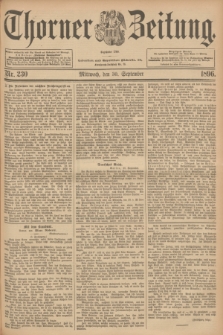Thorner Zeitung : Begründet 1760. 1896, Nr. 230 (30 September)
