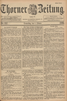 Thorner Zeitung : Begründet 1760. 1896, Nr. 237 (8 Oktober) - Erstes Blatt