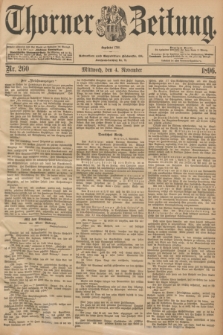 Thorner Zeitung : Begründet 1760. 1896, Nr. 260 (4 November) + dod.