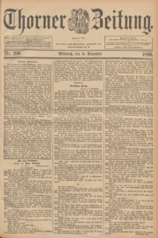 Thorner Zeitung : Begründet 1760. 1896, Nr. 266 (11 November)
