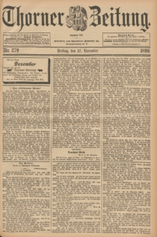 Thorner Zeitung : Begründet 1760. 1896, Nr. 279 (27 November)