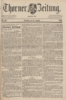 Thorner Zeitung : Begründet 1760. 1883, Nr. 198 (26 August)