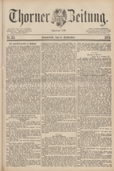 Thorner Zeitung : Begründet 1760. 1883, Nr. 215 (15 September)