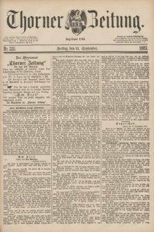 Thorner Zeitung : Begründet 1760. 1883, Nr. 220 (21 September)
