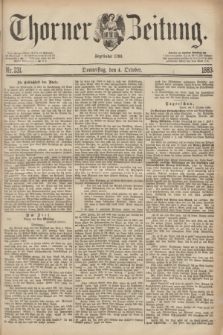 Thorner Zeitung : Begründet 1760. 1883, Nr. 231 (4 October)