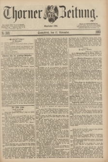 Thorner Zeitung : Begründet 1760. 1883, Nr. 269 (17 November)