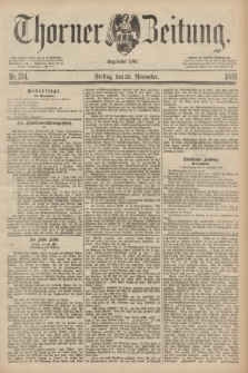 Thorner Zeitung : Begründet 1760. 1883, Nr. 274 (23 November)