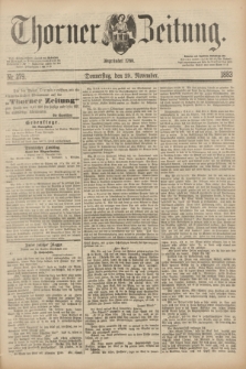 Thorner Zeitung : Begründet 1760. 1883, Nr. 279 (29 November)