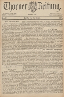 Thorner Zeitung : Begründet 1760. 1878, Nro. 17 (20 Januar) + dod.