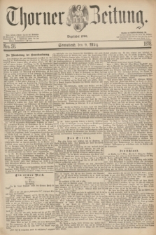 Thorner Zeitung : Begründet 1760. 1878, Nro. 58 (9 März)