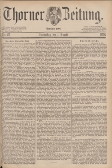 Thorner Zeitung : Begründet 1760. 1878, Nro. 177 (1 August)