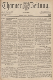 Thorner Zeitung : Begründet 1760. 1878, Nro. 210 (8 September)