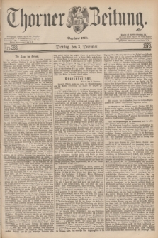 Thorner Zeitung : Begründet 1760. 1878, Nro. 283 (3 December)