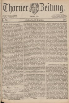 Thorner Zeitung : Begründet 1760. 1878, Nro. 292 (13 December)