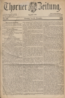 Thorner Zeitung : Begründet 1760. 1878, Nro. 304 (29 December) + dod.