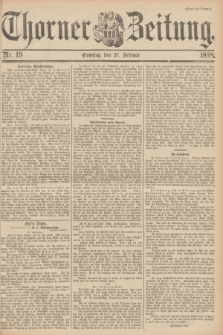 Thorner Zeitung. 1898, Nr. 49 (27 Februar) - Zweites Blatt