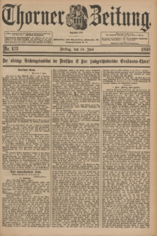 Thorner Zeitung : Begründet 1760. 1898, Nr. 133 (10 Juni) + wkładka