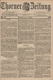 Thorner Zeitung : Begründet 1760. 1898, Nr. 194 (20 August)