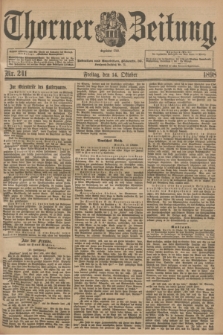 Thorner Zeitung : Begründet 1760. 1898, Nr. 241 (14 Oktober)