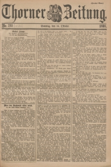 Thorner Zeitung. 1898, Nr. 243 (16 Oktober) - Zweites Blatt