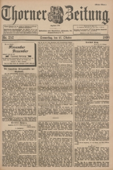 Thorner Zeitung : Begründet 1760. 1898, Nr. 252 (27 Oktober) - Erstes Blatt