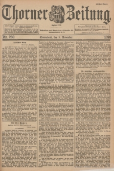 Thorner Zeitung : Begründet 1760. 1898, Nr. 260 (5 November) - Erstes Blatt