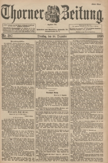 Thorner Zeitung : Begründet 1760. 1898, Nr. 297 (20 Dezember) - Erstes Blatt