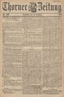 Thorner Zeitung. 1898, Nr. 299 (22 Dezember) - Zweites Blatt