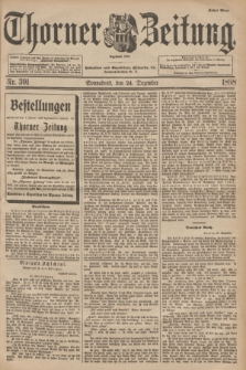 Thorner Zeitung : Begründet 1760. 1898, Nr. 301 (24 Dezember) - Erstes Blatt