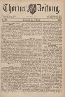 Thorner Zeitung : Begründet 1760. 1889, Nr. 183 (8 August)