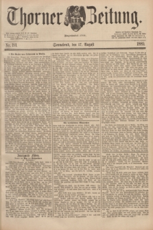 Thorner Zeitung : Begründet 1760. 1889, Nr. 191 (17 August)