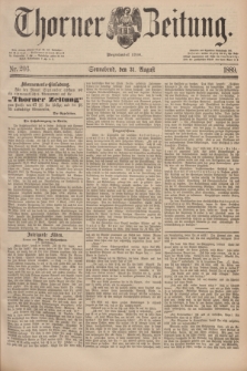 Thorner Zeitung : Begründet 1760. 1889, Nr. 203 (31 August)