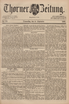 Thorner Zeitung : Begründet 1760. 1889, Nr. 219 (19 September)