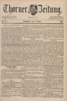 Thorner Zeitung : Begründet 1760. 1889, Nr. 233 (5 Oktober)