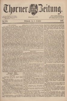 Thorner Zeitung : Begründet 1760. 1889, Nr. 236 (9 Oktober)