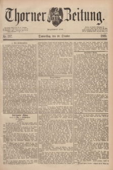Thorner Zeitung : Begründet 1760. 1889, Nr. 237 (10 October)