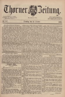 Thorner Zeitung : Begründet 1760. 1889, Nr. 247 (22 Oktober) + wkładka