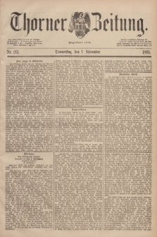 Thorner Zeitung : Begründet 1760. 1889, Nr. 261 (7 November)