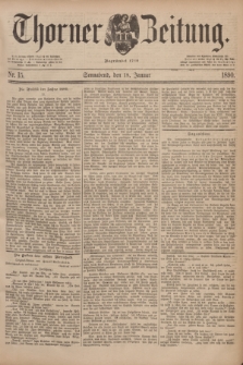 Thorner Zeitung : Begründet 1760. 1890, Nr. 15 (18 Januar)