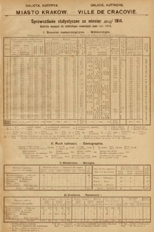 Miasto Kraków : sprawozdanie statystyczne za miesiąc maj 1914 = Ville de Cracovie : bulletin mensuel de statistique municipale pour mai 1914