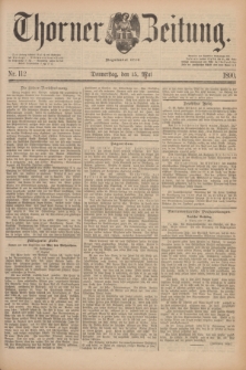 Thorner Zeitung : Begründet 1760. 1890, Nr. 112 (15 Mai)